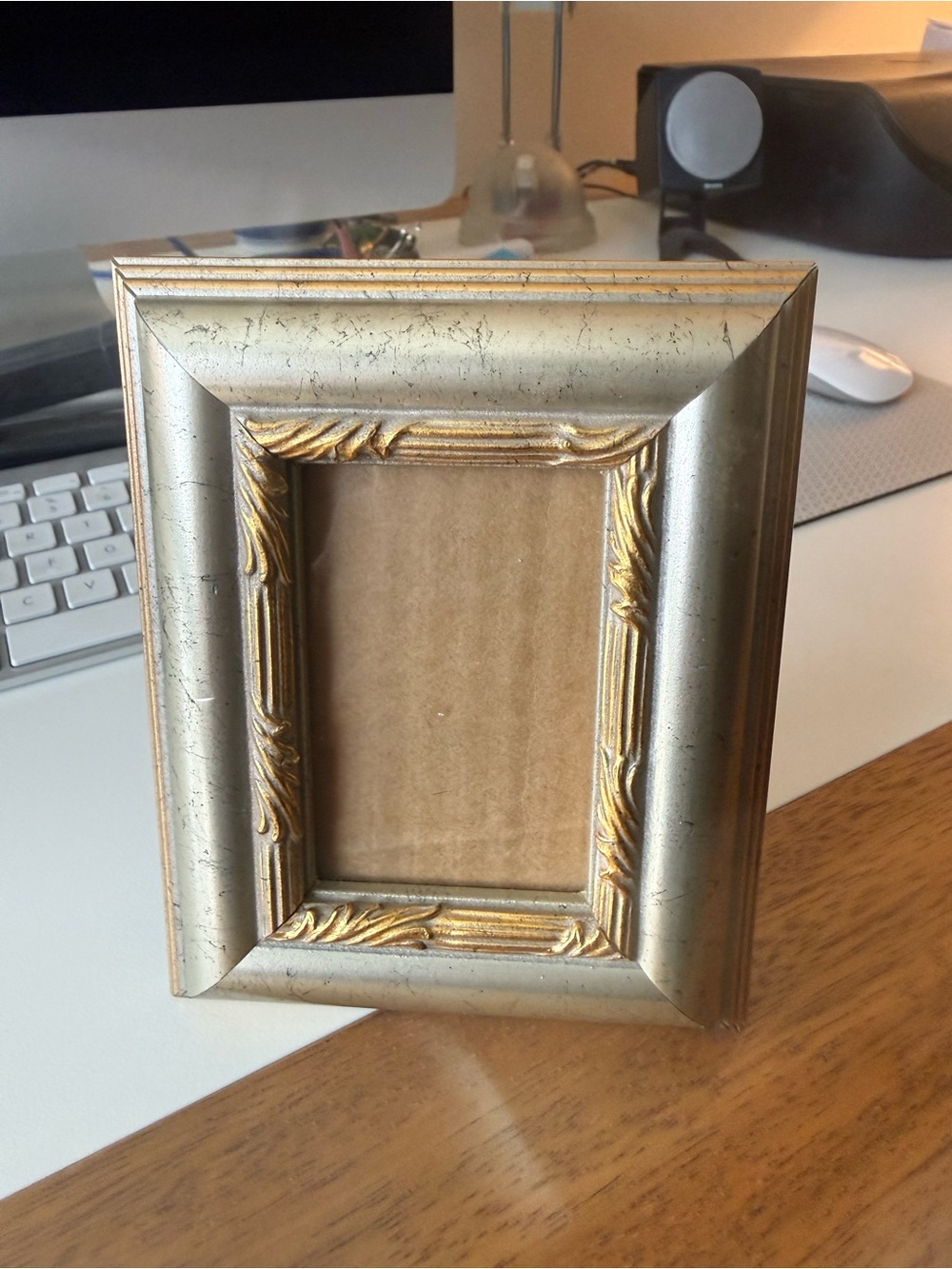 Vintage Gold and Silver Ornate Frame - Decorative Accent